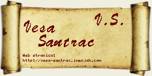 Vesa Santrač vizit kartica
